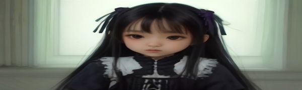 哥特风格loli插画，暗色系配色搭配蕾丝与蝴蝶结元素，Gothic Lolita服装设计精美繁复